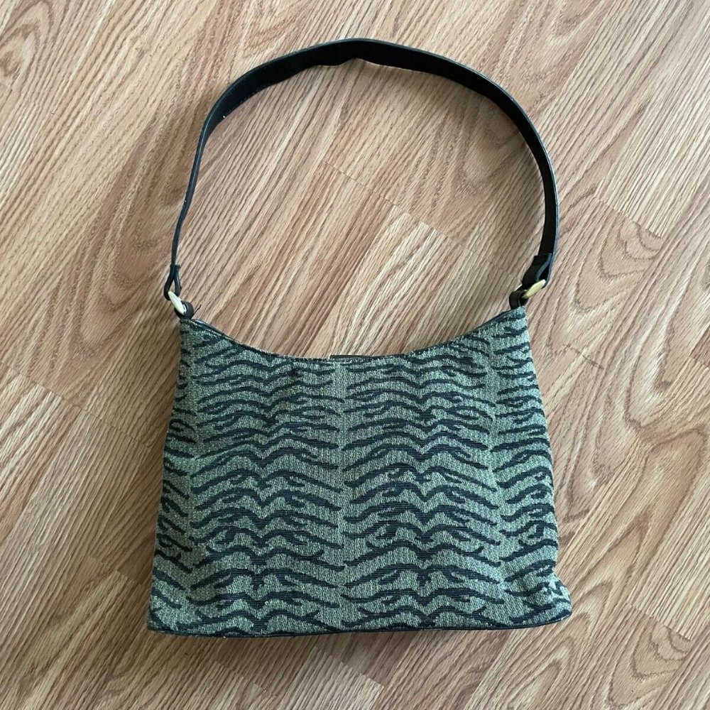 Bueno Women Shoulder Bag Green/Black Bag Hand Bag Fabric Bag - Picture 9 of 12